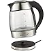 Brentwood Cordless Electric Kettle with Tea Infuser, Glass 1.8L, Black