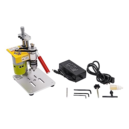 Mini Drill Press, Portable Table Driller with 7-Speed Adjustable, Benchtop Drilling Machine B10 Chuck for Polishing, Grinding and Drilling