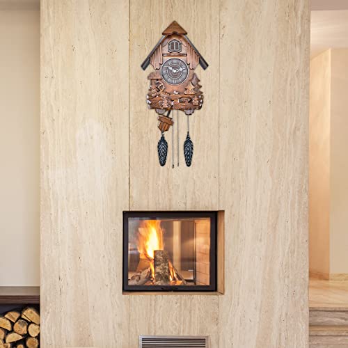 Timegear Cuckoo Clock With Automatic Night Mode, Swinging Pendulum And Quartz Movement (Brown) #TOP5