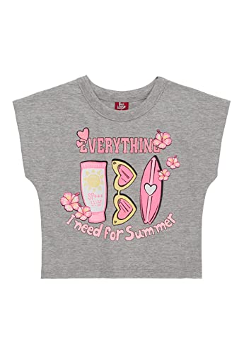 Conjunto Infantil Feminino Cropped E Short Bee Loop