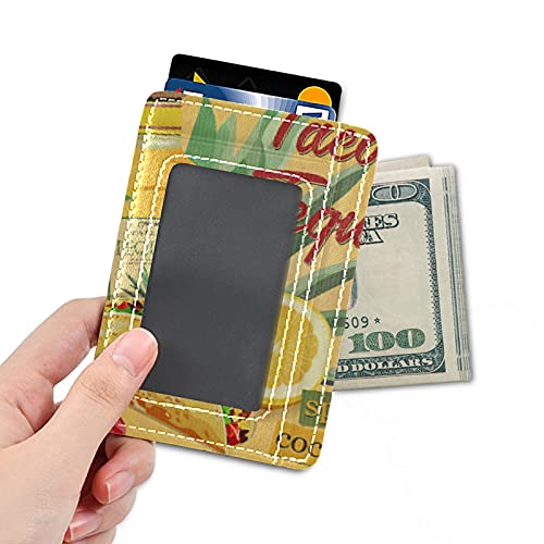 Poeticcity Slim Minimalist Wallet, Front Pocket RFID Blocking Leather Credit Card Holder4