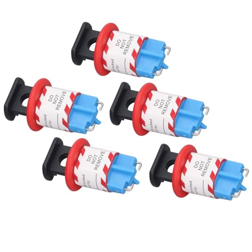 5Pcs Pin Circuit Breaker Lock,Electrical Circuit Breaker Lockout Pin Inward Miniature Insulation Lock for Industrial Power Isolation