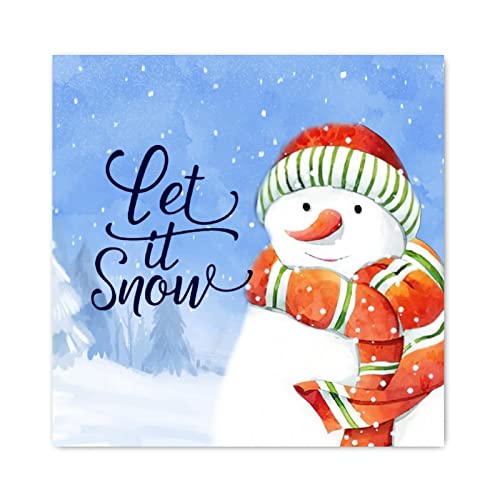 Panneau en bois de ferme Let It Snow avec impression primitive durable 40cm - 2