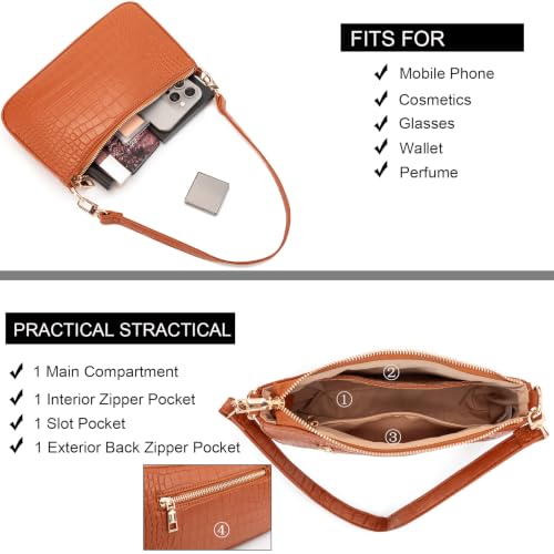 Image of Shoulder Bag for Women Retro Hobo Handbags Cross Body Purses
