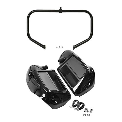 XFMT Lower Vented Leg Fairing Glove Box & Engine Guard Highway Crash Bar For Harley Touring Road King Street Glide Road Glide 2014-2024