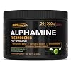 PEScience Alphamine Thermogenic Pre-Workout, Fat Burning PreWorkout Energy Powder with L-Carnitine - Sour Green Apple, 60 Scoops