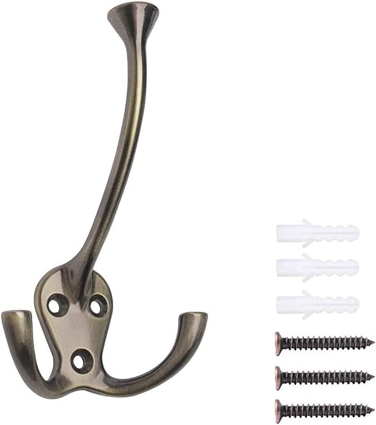 4 Pack Coat Hooks, Heavy Duty Dual Coat Hooks Wall Mounted, Coat Hooks