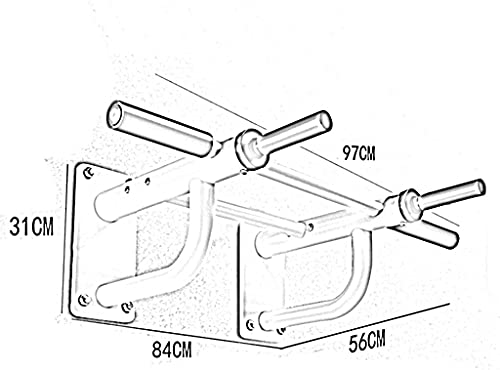 Barre de traction en acier robuste et menton avec grip coton