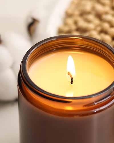 Image of AOOVOO Apple Cinnamon Candles - 22 oz Scented Candles, Aromatherapy Candle, Soy Candle for Home Scented
