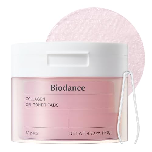 Image of Biodance Collagen Gel Toner Pads, Pore Minimizer for Face, Improving Elasticity, Plumping Toner Pads for Sensitive Skin, Pre-Soaked Pads, Korean Skin Care, Mothers Day Giftsㅣ60 Pads