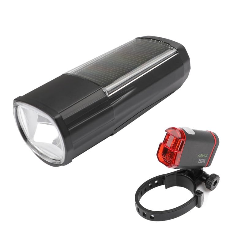 Fahrradlicht, USB Wiederaufladbare Fahrradlicht Set, Lange Akkulaufzeit mit 1700mah Lithium-Batterie, IPX4 wasserdichte Fahrradbeleuchtung, Fahrradlampe für Nachtfahrten