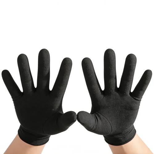 10 Pairs Black Cotton Gloves - Multi-Use Cloth Work Gloves Liners for Art Handling, Coin Jewelry Inspection, Eczema Dry Hands | Unisex for Men Women