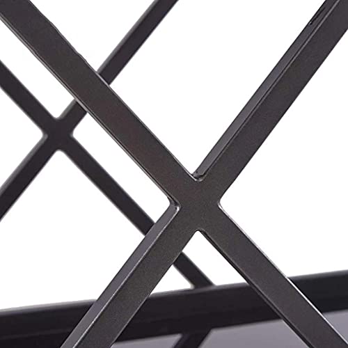 Soporte para vino de hierro forjado negro 2 niveles miniatura 6