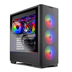 Skytech Eclipse Lite Gaming PC, Ryzen 7 7700X 4.5 GHz (5.4GHz Turbo Boost), NVIDIA RTX 4070 Super 12GB GDDR6X, 2TB SSD, 32GB DDR5 RAM 5600 RGB, 750W Gold PSU, 360mm AIO, Wi-Fi, Win 11 Home