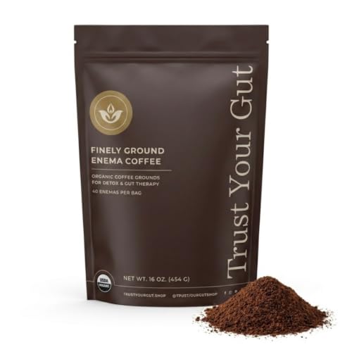 Trust Your Gut Organic Ground Coffee Enema for Detox and Gut Health, Mold Free Colon Cleanse Gerson Enema Coffee Women and Men, 40 Enemas per Bag - 1lb