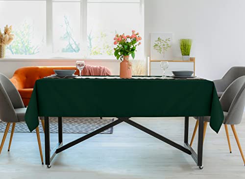 Utopia Kitchen Rectangle Table Cloth 2 Pack [60X102 Inches, Hunter Green] Tablecloth Machine Washable Fabric Polyester Table Cover For Dining, Buffet Parties, Picnic, Events, Weddings And Restaurants #TOP6