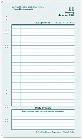 FranklinCovey - Original Planner | 2-Page Per Day - Ring-Bound (Pocket, Jan 2022 - Dec 2022)