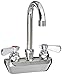 John Boos PBF-4SM-3GLF Heavy Duty Gooseneck Faucet, for Pro?Bowl?Sinks, Low-Lead, 4" On-Center, 1/4 Turn, 3-1/2" Spout, Splash Mount