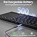 Bnnwa Rechargeable Wireless Keyboard with Trackpad, Bluetooth & 2.4G Dual Mode TV Keyboard, Multi-Device touchpad keyboard for Smart TV, PC, Laptop, Tablet