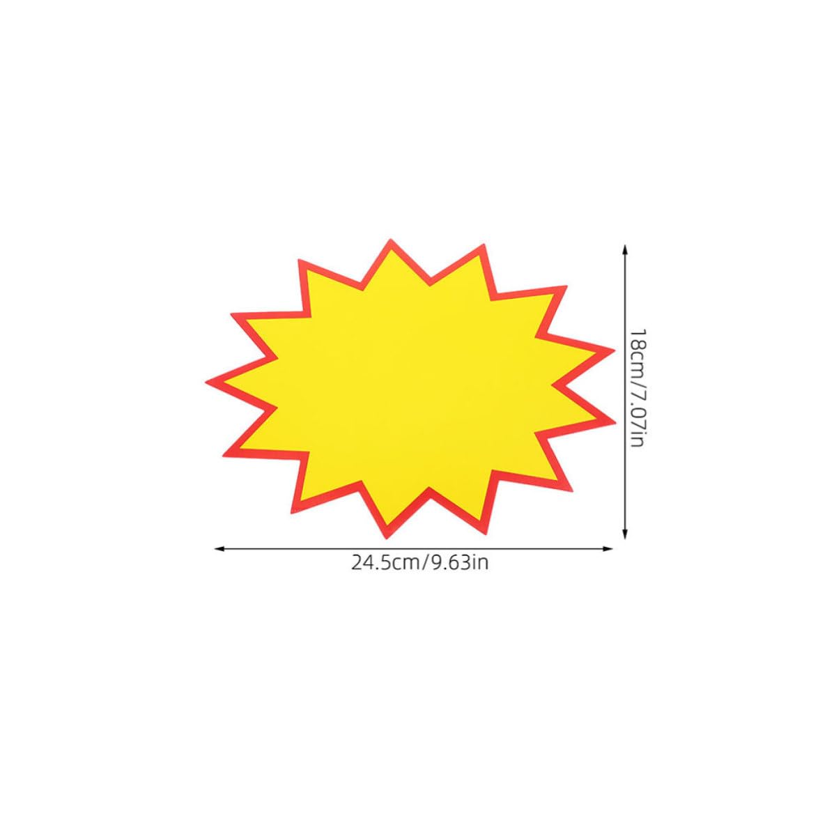 Étiquettes de Prix Usage Polyvalent en Papier Jaune D'étoile 200pcs Augmentent la Visibilité pour Magasins et Centres Commerciaux