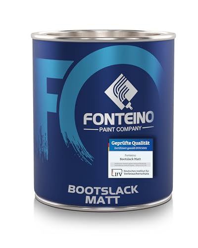 Fonteino Bootslack - Matt Weiß - Bootsfarbe Schiffslack Yachtlack Holzlack Parkettlack Treppenlack Gartenmöbellack für Holz 750ml