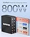 USB Charging Station (800W),12-Port USB C Charger Block with Dual 100W PD USB-C Fast Charging Station Hub for MacBook Pro/Air/All iPad Phone 17/16 15/14/13/Pro Max/Samsung Galaxy Note (Black)