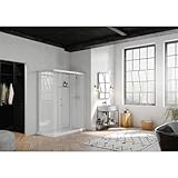  KINEDO Cabine de Douche Brooklyn 160 X 80 Rectangle Porte coulissante Gris