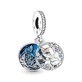 Lkwidi Charme Olaf Dangle Charms-Anhänger 925 Sterling Silber Charm Bead Pendant für Europäische Armbänder und Halsketten