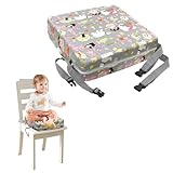 Sécurité et antidérapant : le rehausseur de siège pour enfant a deux ceintures de sécurité qui peuvent être fixées à l'arrière et au bas de la chaise, et il y a un silicone antidérapant sur la partie inférieure du coussin pour s'assurer que le coussin ne glisse pas. Double protection pour enfants pour la sécurité des enfants lors des repas.