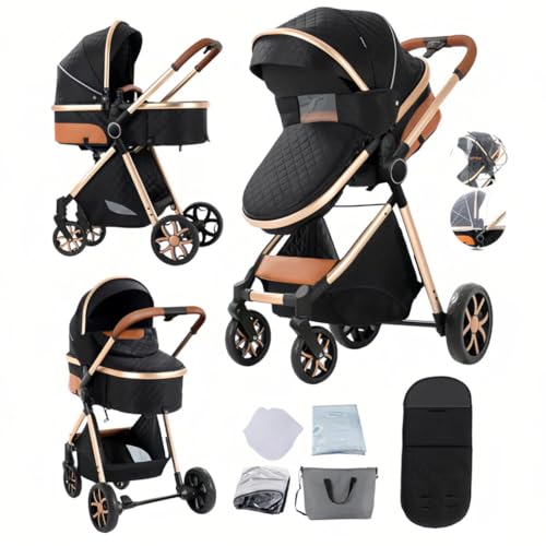 Doraystar 2 in 1 Baby Stroller with Bassinet Mode, Reversible Infant Pram, One-Click Folding,...