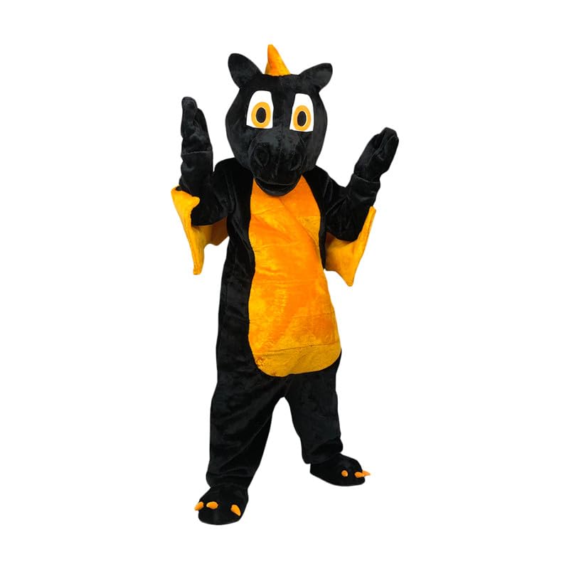 Black Dragon Demon Monster Mascot Costume Funny Cartoon Fancy Dress