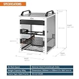 Tecmojo Mini stojak na biurko 10", 6U, głębokość 200 mm, szafa sieciowa z kieszenią SBC, karta adaptera micro HDMI do HDMI i zaślepka, do urządzeń AV, NAS i serwerów