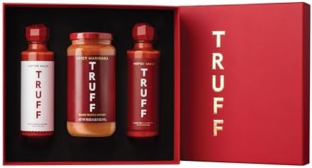 TRUFF Spicy Lovers Pack - TRUFF Hotter Sauce, TRUFF White Hotter Sauce, and TRUFF Black Truffle Arrabbiata Pasta Sauce - Spicy Truffle Hot Sauce Gift Pack of 3 bottles