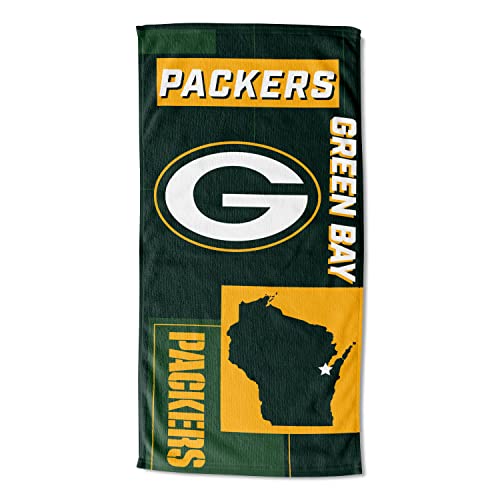 Northwest NFL State Line Beach Towel, 30x60, Green Bay Packers