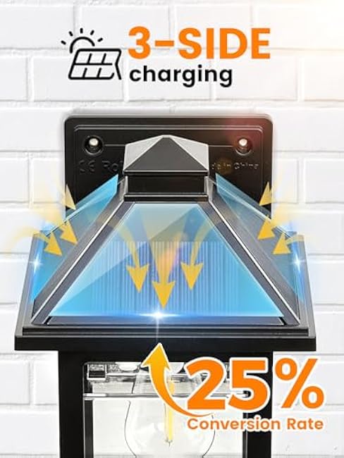 LUHLEE Solar Porch Lights Outdoor,2 Pack Motion Sensor Solar Wall Lights,IP65 Waterproof Wall Sconce Lights Outdoor with 3 Lighting Modes for House, Porch, Front Door, Garage, Shed, Patio