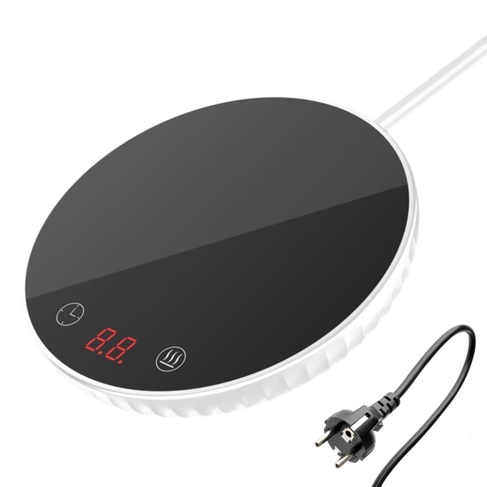 Calentador de tazas automático con temporizador de 12h para oficina y hogar