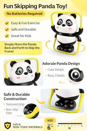 Image of Panda Wind Up Toy with Skipping | Cute Wobbling Panda Toy | Roly Poly Toys for Babies | Infant Interactive & Educational Toys for Toddlers 1-3 Years | Home Decor & Gift (Skipping Panda)