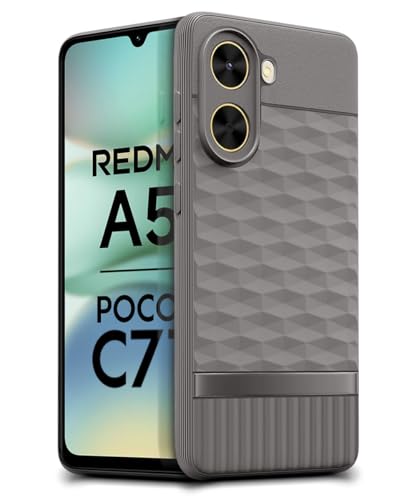 Image of WOW IMAGINE Back Cover for Redmi A5 | Poco C71 with Hexa Cube Design (Gray)