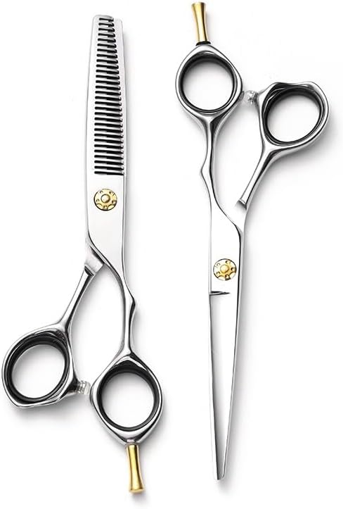 Hair Cutting Shears, 6 Inch Professional Hair Salon Barber Hairdressing Cutting Thinning Shears Set