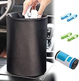 🚗 Bolsa de basura para autos a prueba de fugas: nuestras bolsas de basura para autos están diseñadas con una doble capa. La superficie es de cuero ecológico y el forro está hecho de material impermeable. Los desechos líquidos también se pueden vaciar en el contenedor sin fugas.