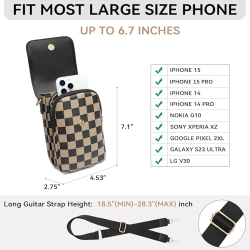 Image of BOSTANTEN Crossbody Bags for Women Cell Phone Purse Leather Wallet Handbags with Card Slots