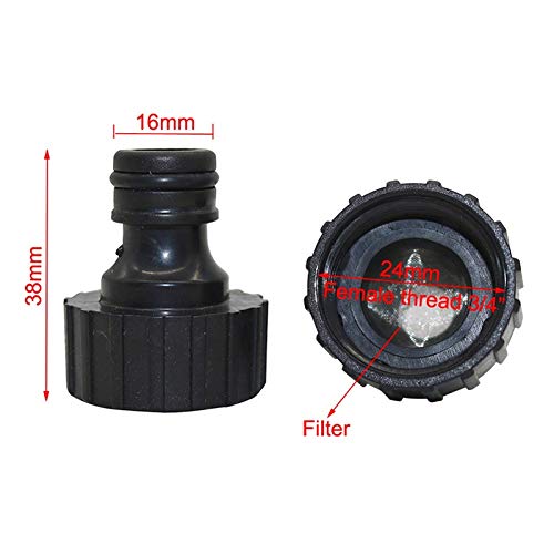 Accessori di giunzione per tubi flessibili Giardino presa rubinetto 3/4" di plastica Tubo flessibile di giardino Accessori Water Garden Equipment Tap adattatore irrigazione rubinetto comune 50 Pz