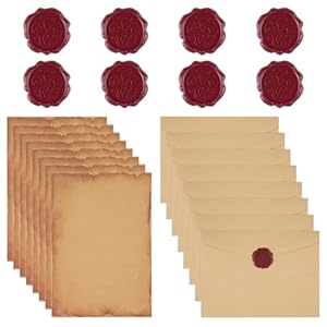 Moosono Vintage Briefpapier mit Umschlag Set