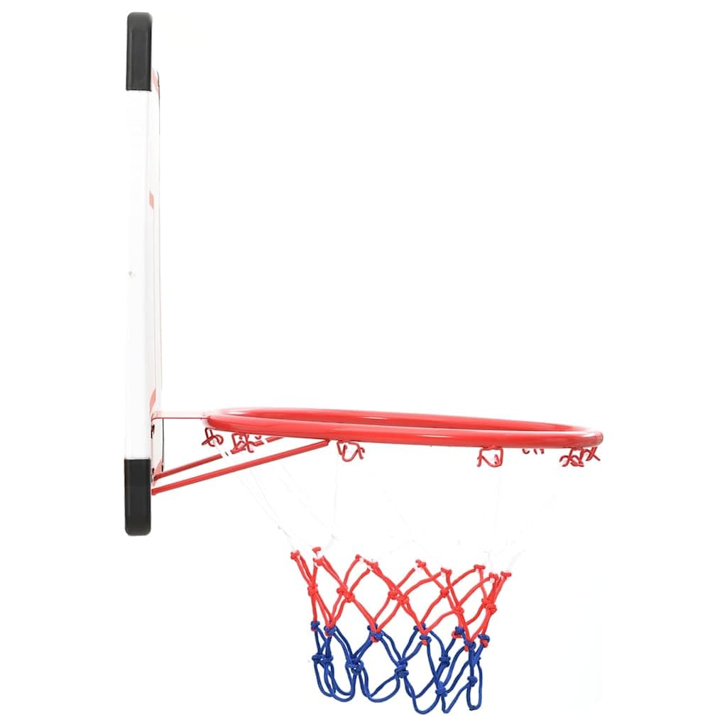 Juego de canasta de baloncesto de 5 piezas con tablero de HDPE de 69 x 45 cm, anillo de 38,5 cm y bomba ideal para interior y exterior, jardín, garaje, entrenamiento, juego deportivo