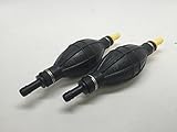 2 PCS Marine Boat Black Rubber Jumbo Primer Bulb Hose for Outboard Fuel Tanks