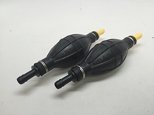 2 PCS Marine Boat Black Rubber Jumbo Primer Bulb Hose for Outboard Fuel Tanks