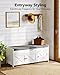 Pipishell 2-Tier Shoe Storage Bench with Cushioned Seat, Entryway Bench with Adjustable Shelf & Barn Doors, 300 lbs Capacity, 43.4