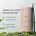 Vanilla Skin Natural Deodorant for Women & Men - Aluminum-Free, 72h Odor Protection, Vegan & Sensitive Skin Safe, Fresh Vanilla Scent, Eco-Friendly Packaging