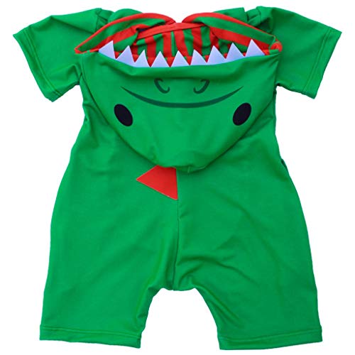 Macacão Bebê Verão Fantasia Dinossauro - Isabb (GG - 8 A 12 MESES)