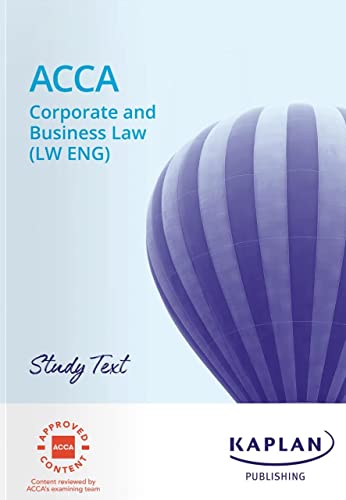 Corporate And Business Law (Lw-Eng) - Study Text